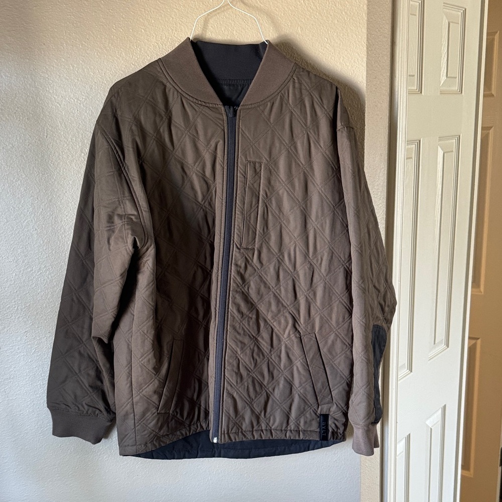 Men's Reversible Quilted Brown Jacket